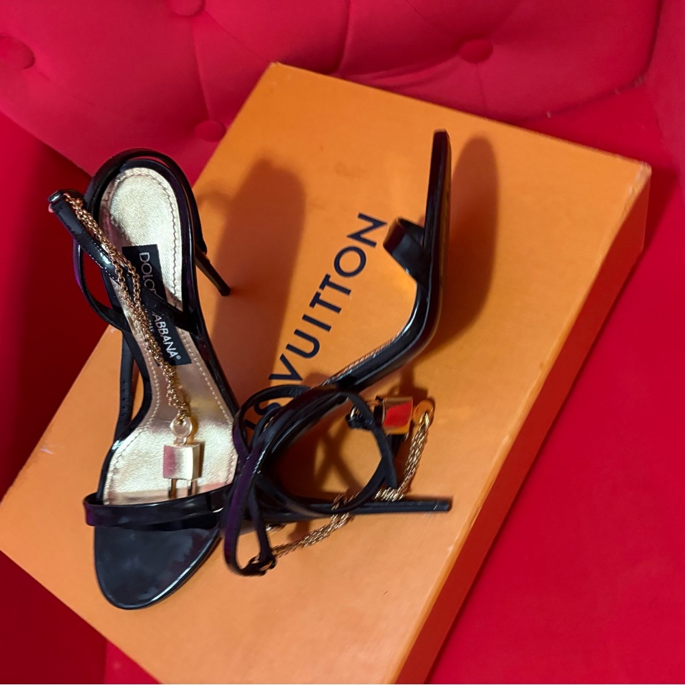 Dolce & Gabbana Black Strappy Heels